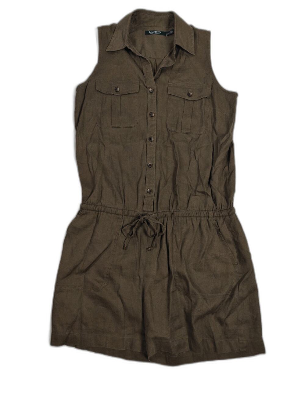 Womens Lauren Ralph Lauren Romper Brown Size 6